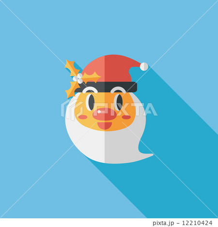 Santa Claus flat icon with long shadow, eps10 Santa Claus flat icon with long shadow, eps10 12210424