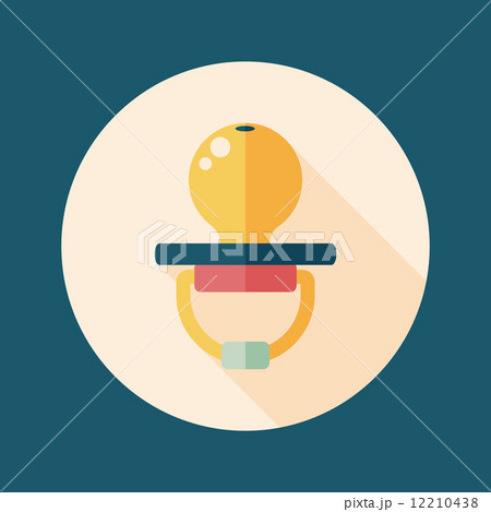 Baby's dummy flat icon with long shadow,EPS 10 12210438