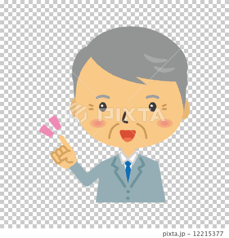 上司　ビジネスマン　指さし 12215377