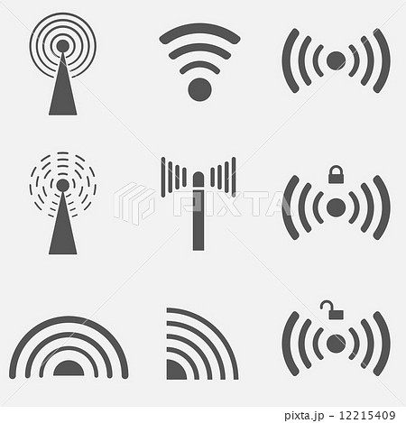 Wifi Icon Setのイラスト素材