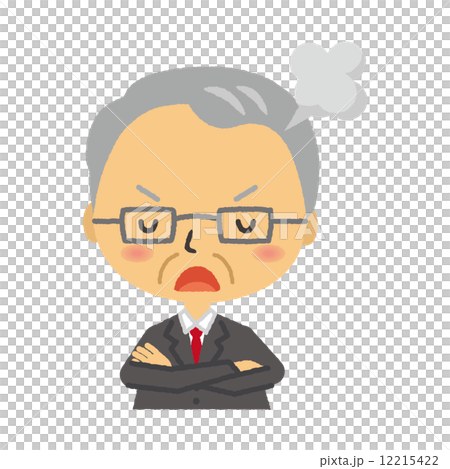 上司 男性 怒る 怒りのイラスト素材