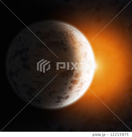 Realistic blue planet against the starry sky. Realistic blue planet against the starry sky. 12215975