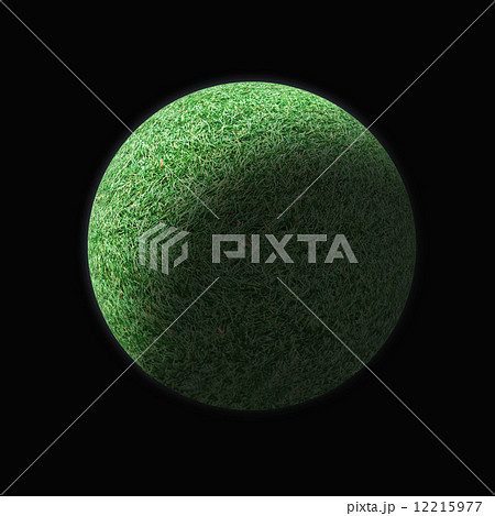 Realistic Planet of grass isolated on black background. Realistic Planet of grass isolated on black background. 12215977