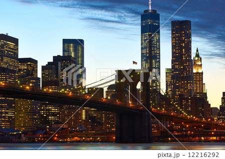 Brooklyn Bridge with lower Manhattan skyline Brooklyn Bridge with lower Manhattan skyline 12216292