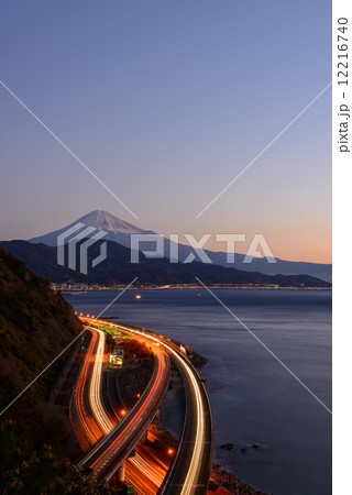 静岡 薩埵峠の夜明け 静岡 薩埵峠の夜明け 12216740