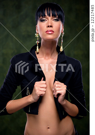 Beautiful stylish woman posing indoors Beautiful stylish woman posing indoors 12217485