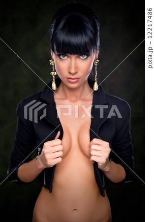 Gorgeous stylish brunette indoors Gorgeous stylish brunette indoors 12217486