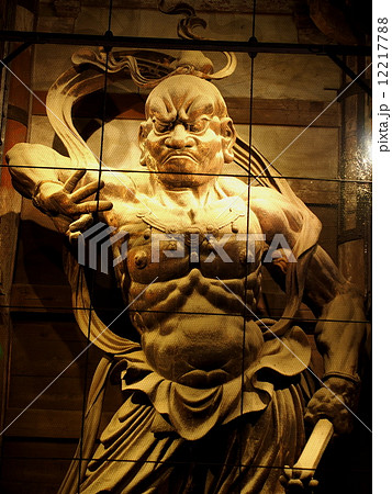 東大寺南大門 金剛力士像 吽形の写真素材