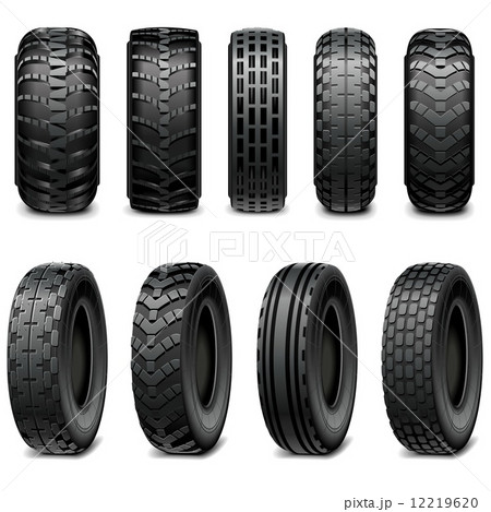 Vector Truck and Tractor Tires Vector Truck and Tractor Tires 12219620