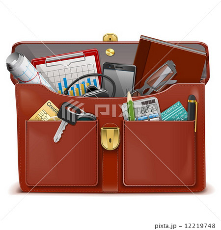 Vector Briefcase with Accessories Vector Briefcase with Accessories 12219748