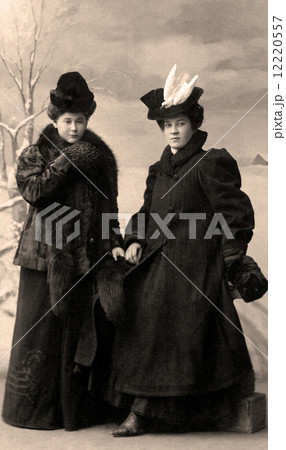 Two young women in the studio. 12220557