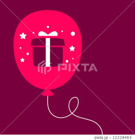 balloon with a gift box balloon with a gift box 12228463