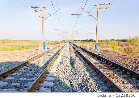 Landscape with railroad perspective 12228556