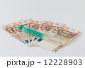 Drug trafficking, syringe, Euro bills 12228903