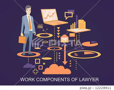 Vector illustration of a portrait of a man in a jacket lawyer wi Vector illustration of a portrait of a man in a jacket lawyer wi 12228911