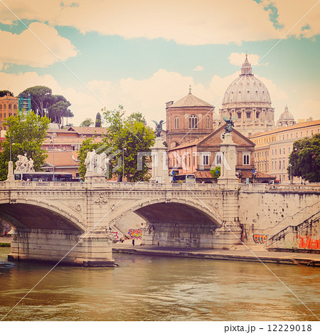 Ponte Principe Amedeo and St. Peter's basilica Ponte Principe Amedeo and St. Peter's basilica 12229018