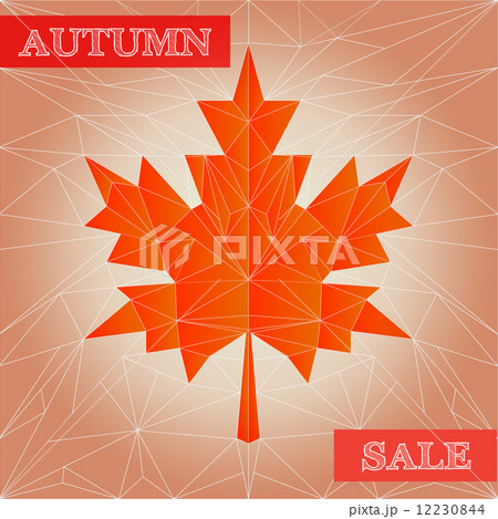 Vector autumn polygonal sale poster Vector autumn polygonal sale poster 12230844