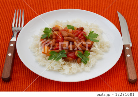 rice with beans with tomato sauce rice with beans with tomato sauce 12231681