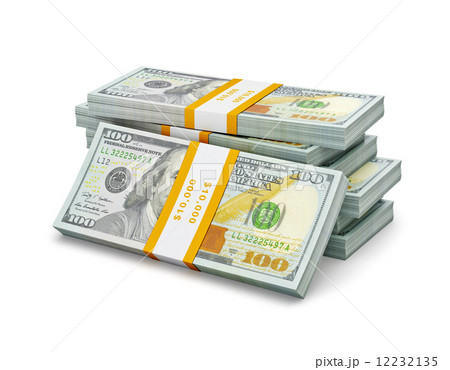 Stack of new 100 US dollars 2013 edition banknotes Stack of new 100 US dollars 2013 edition banknotes 12232135