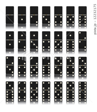 Domino game set isolated 12232175