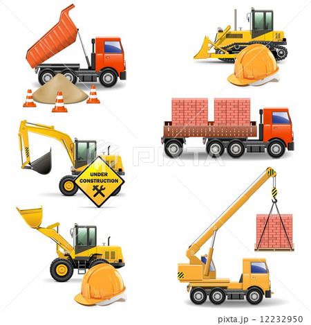 Vector Construction Machines Set 4 12232950