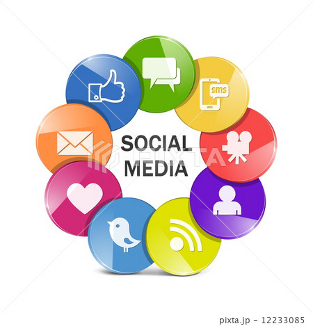 Vector social media concept 12233085