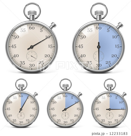 Vector Retro Stopwatch Set 12233183