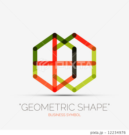 Abstract line composition icon, company logo, 12234976