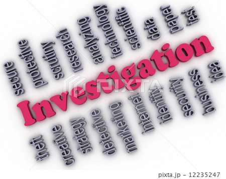 3d imagen Investigation concept word cloud background 3d imagen Investigation concept word cloud background 12235247