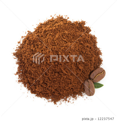 coffee grounds on white coffee grounds on white 12237547