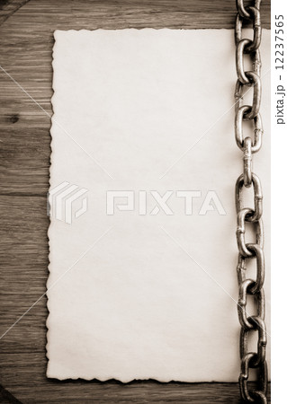 chain and old vintage paper 12237565