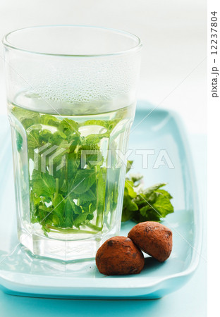 mint tea with dessert 12237804