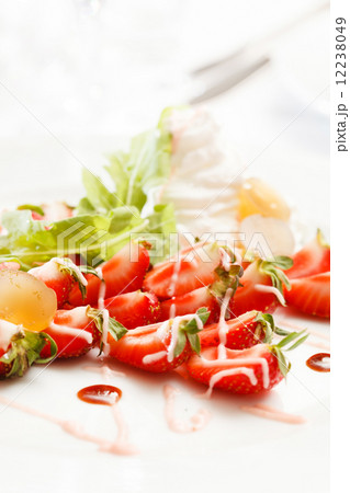 strawberries with sweet sauce strawberries with sweet sauce 12238049