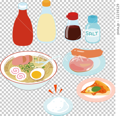Food Containing A Lot Of Salt Stock Illustration