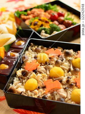 秋の行楽弁当 栗ときのこの炊き込みご飯 秋の行楽弁当 栗ときのこの炊き込みご飯 12242048