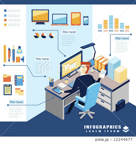 インフォグラフィック データ 要素のイラスト素材
