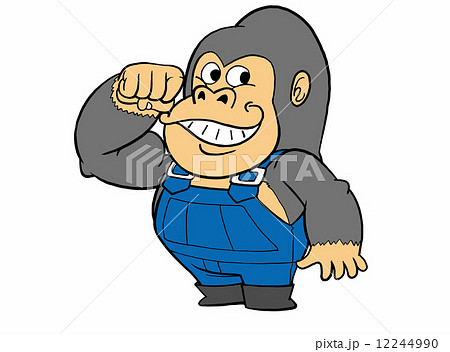 お茶目ゴリラポーズグレー お茶目ゴリラポーズグレー 12244990