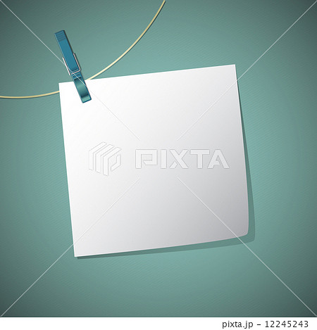 Note paper hang on string with clothes pin, 12245243