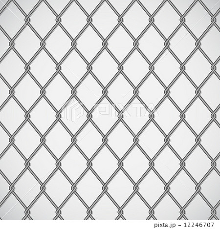 Wire fence on white background Wire fence on white background 12246707