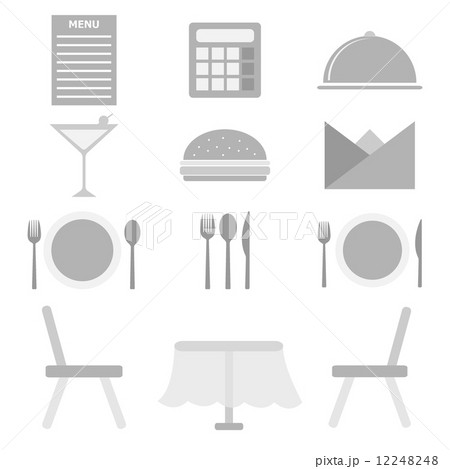 Restaurant icons on white background Restaurant icons on white background 12248248