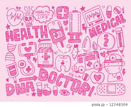 doodle medical background 12248304