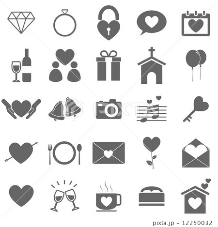 Wedding icons on white background 12250032