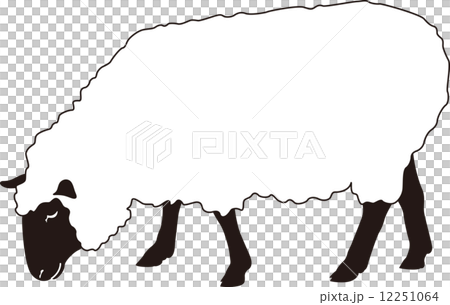 羊 横向き 白 羊 横向き 白 12251064