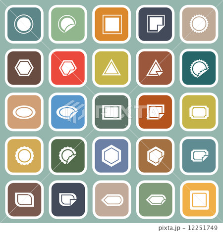 Label flat icons on blue background Label flat icons on blue background 12251749