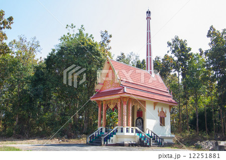 Traditional Thai style crematory in forest, Thailand 12251881