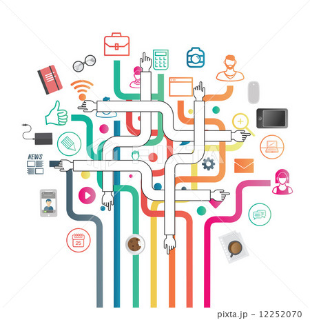 Business applications and icons vector 12252070