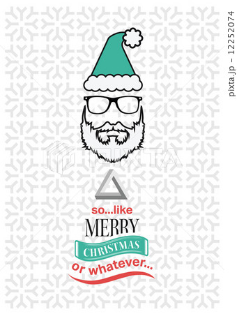 Hipster christmas vector with sarcastic message 12252074