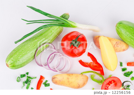 fresh sliced vegetables 12256156