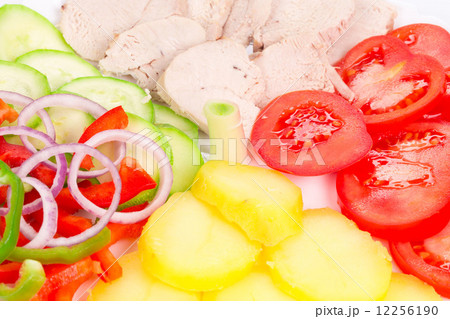 Warm meat salad 12256190