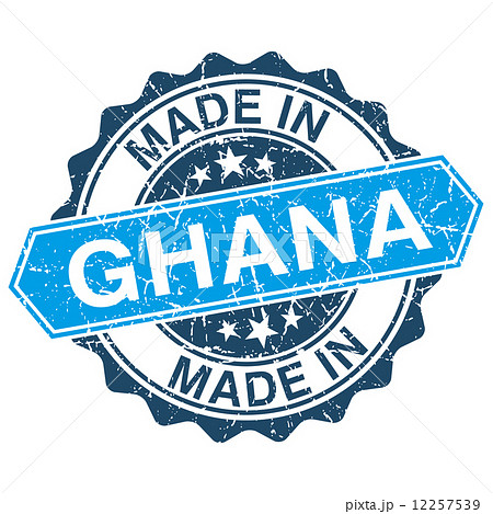 made in Ghana vintage stamp isolated on white background 12257539